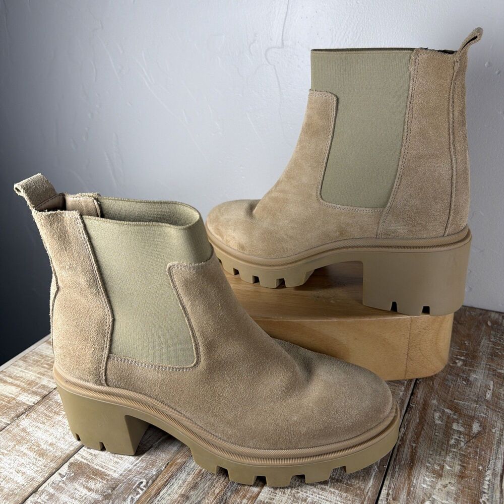 Antonio de Faria  "Tara" Suede Chelsea Boots Womens 9 NEW